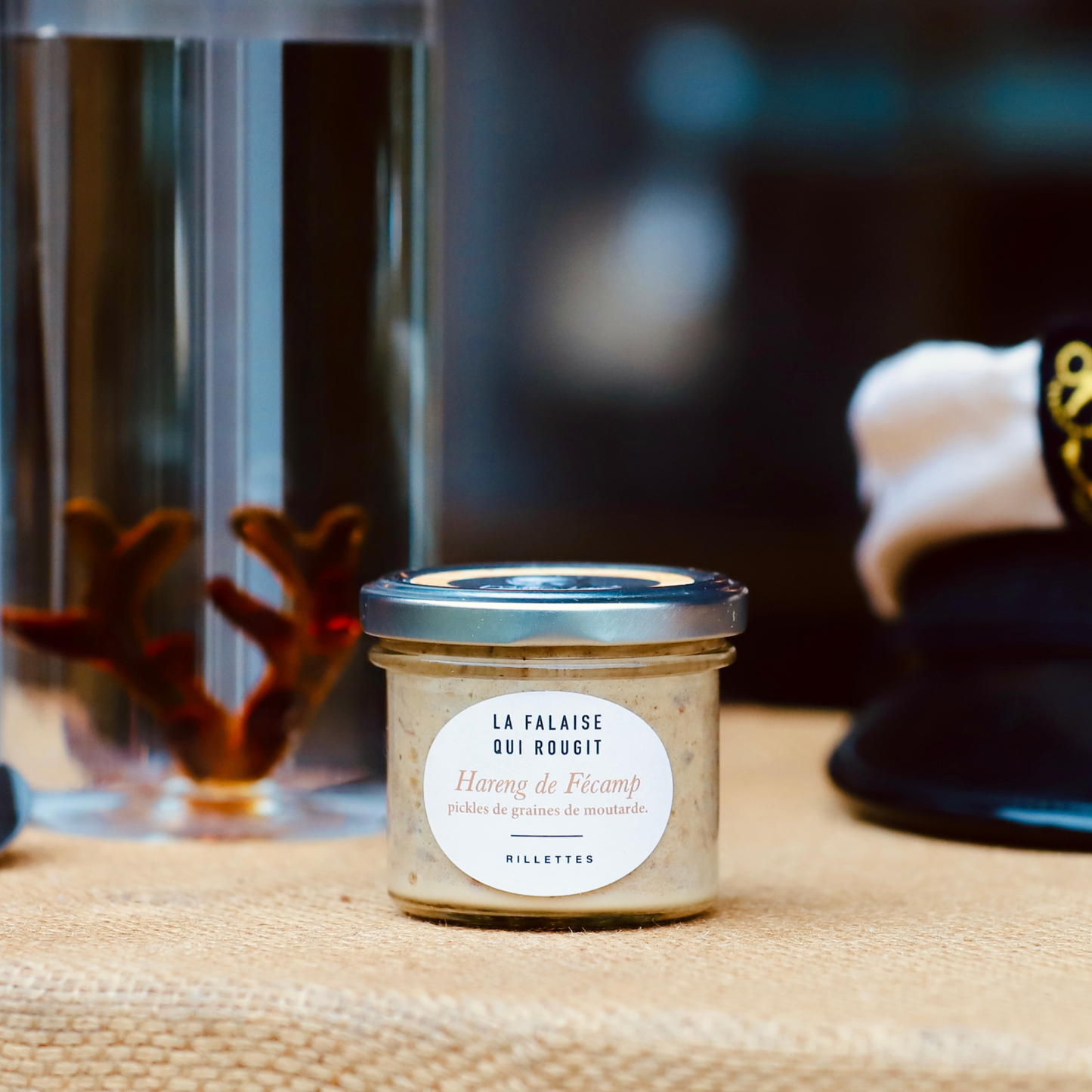 Rillettes de hareng fumé de Fécamp, pickles de graines de moutarde