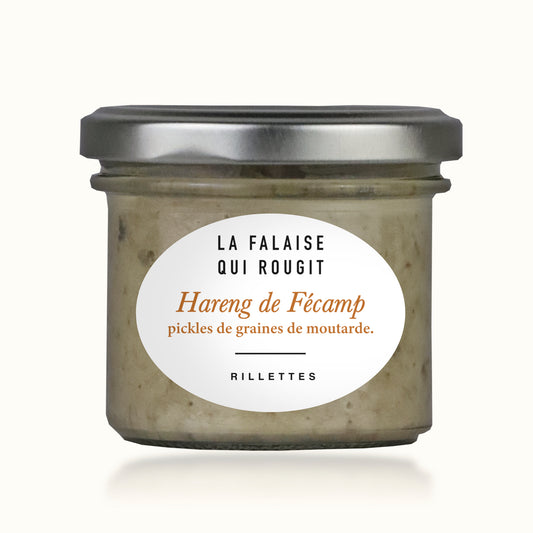 Rillettes de hareng fumé de Fécamp, pickles de graines de moutarde
