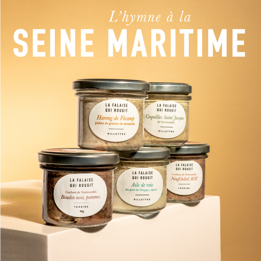 Assortiment terrines et rillettes à offrir. La Seine-Maritime by La falaise qui rougit.