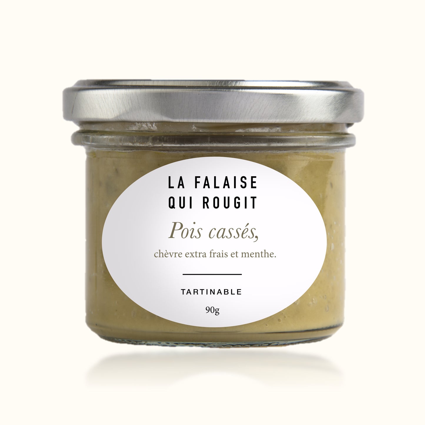 Délice de pois cassés, chèvre extra frais et menthe