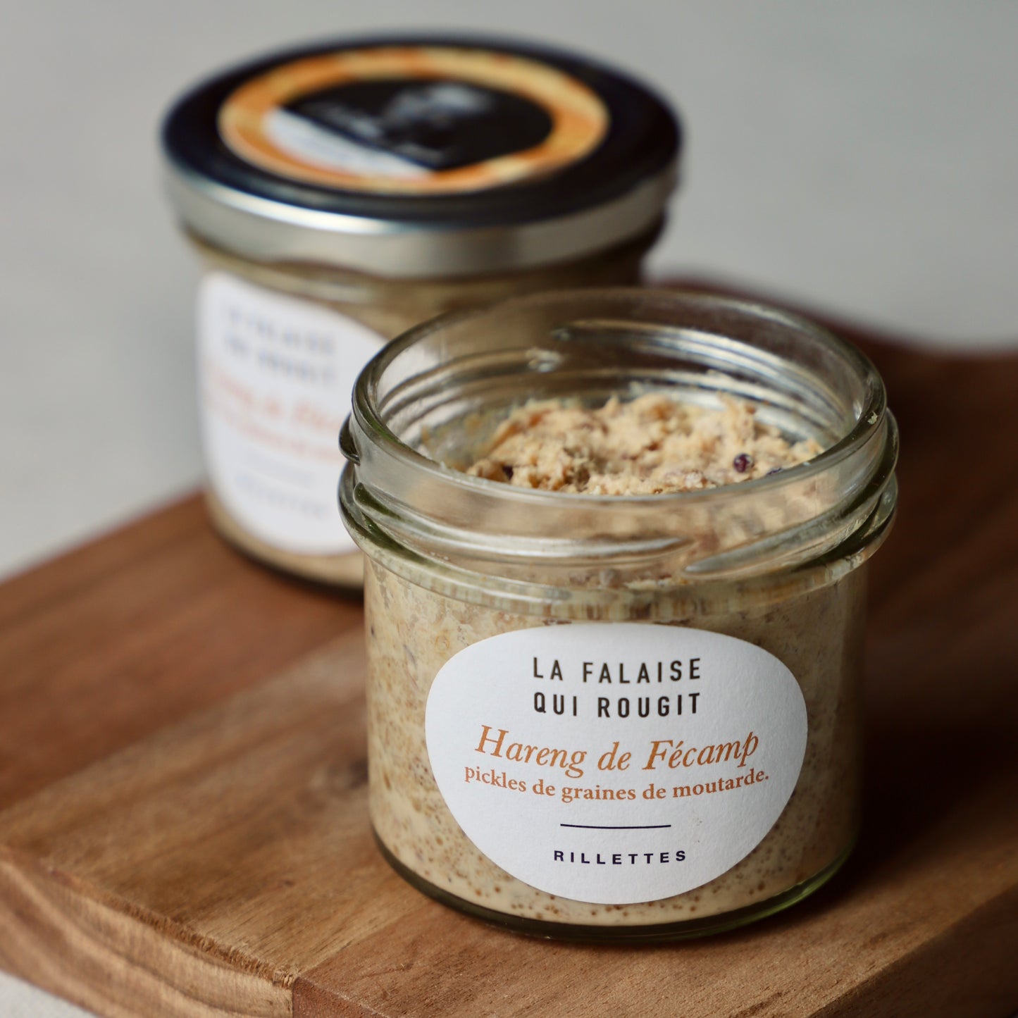 Rillettes de hareng fumé de Fécamp, pickles de graines de moutarde