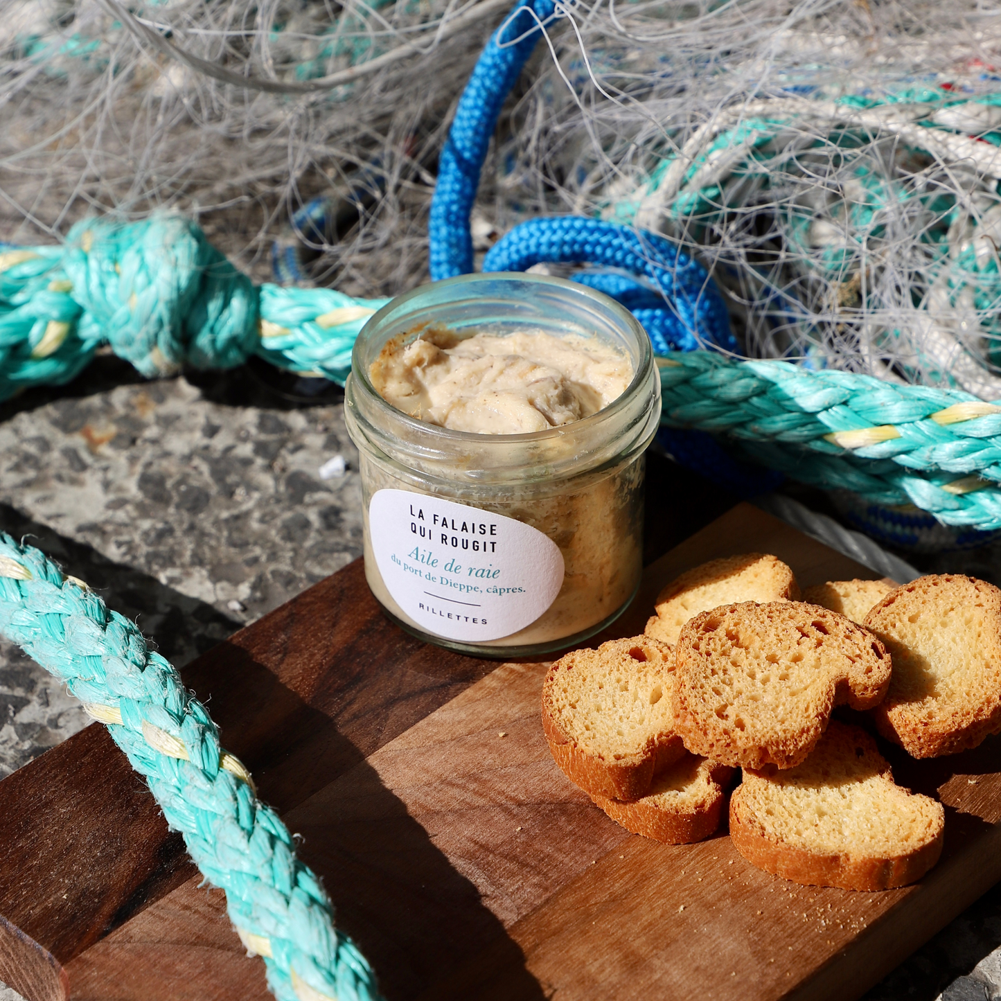 Rillettes d'aile de raie du port de Dieppe, câpres