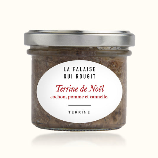 Terrine de Noël, cochon, pomme et cannelle