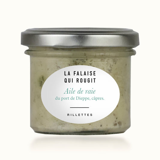 Rillettes d'aile de raie du port de Dieppe, câpres