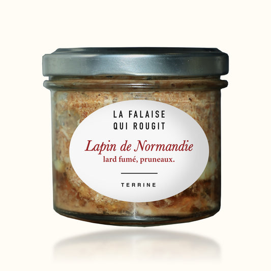 Terrine de lapin de Normandie, lard fumé, pruneaux